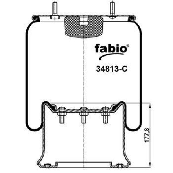 Пневмоподушка 813 mb стальной стакан