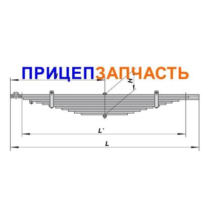 Рессора задняя (12л, 1654мм) 8378-2912012-01 Рессора задняя (12л, 1654мм) 8378-2912012-01